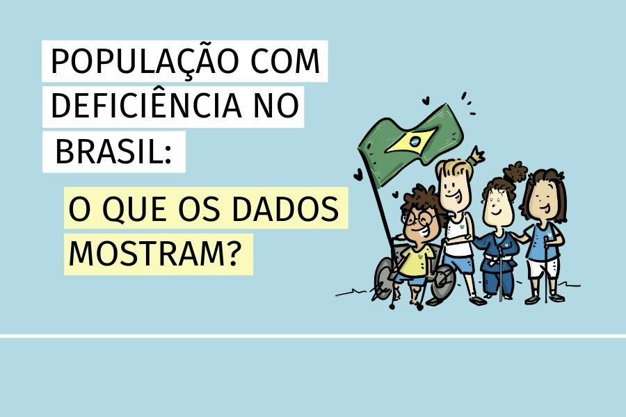 Imagem com fundo azul claro e ilustração da personagem LIZ com o título: Mais da metade da população com deficiência são mulheres