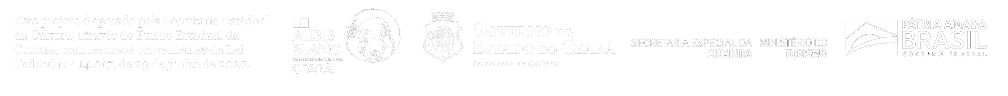 Logos Lei Aldir Blanc, Secretaria da Cultura Estado do Ceará, Ministério do Turismo, Governo Federal